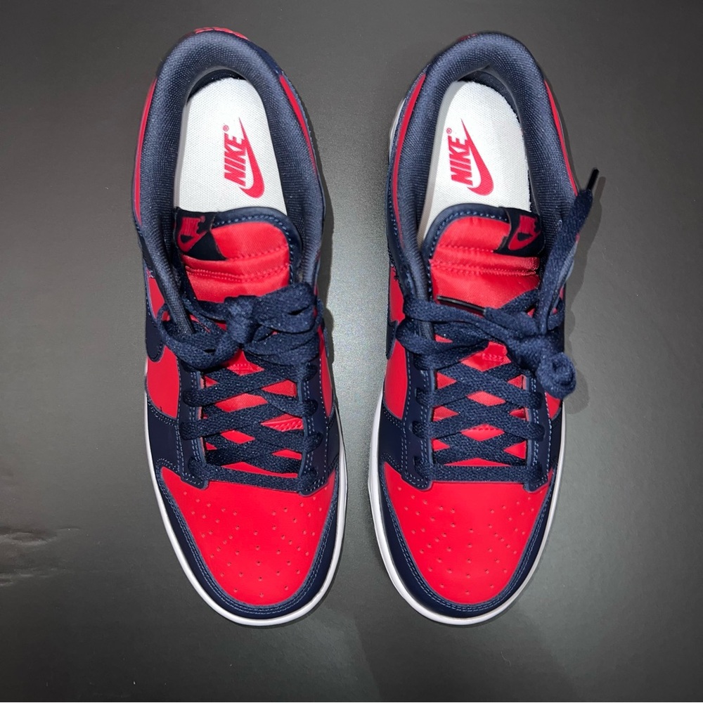 👟 Nike Dunk Low Red/Navy – Size 9.5 (DV0833-601) - Picture 8 of 10